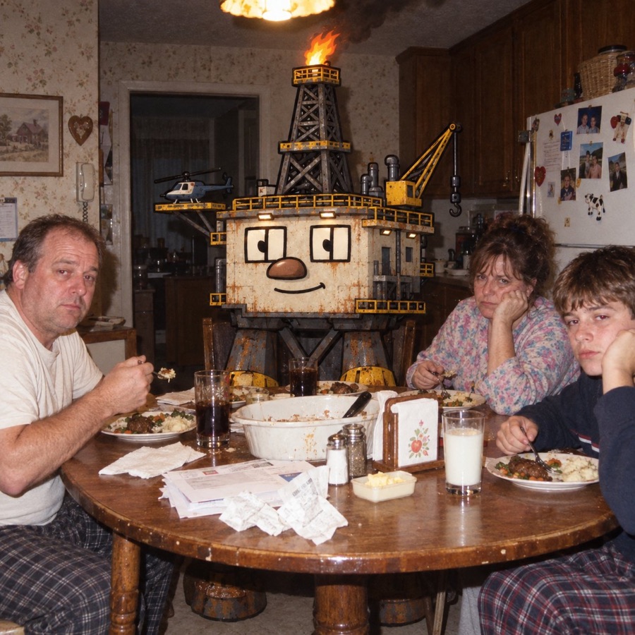 Oil Rig at an awkward family dinner